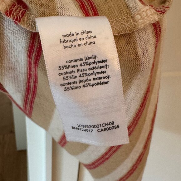 Onia Shaun Polo Shirt Linen Blend Striped Short Sleeve NWT | Size XL - Picture 3 of 7